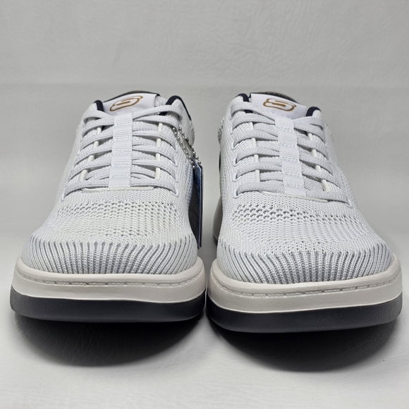 Skechers Corliss Dorset Mens Size 8.5 White Navy Blue Relaxed Fit Sneaker New - Picture 8 of 12